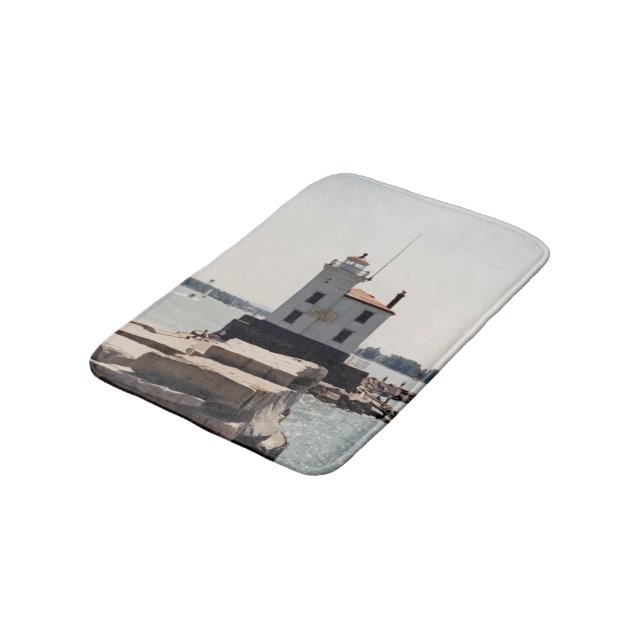 Lake Erie Lighthouse Bath Mat (Angled)