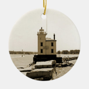 Lake Erie Lighthouse Ceramic Tree Decoration