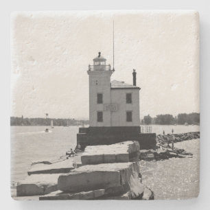 Lake Erie Lighthouse Stone Coaster