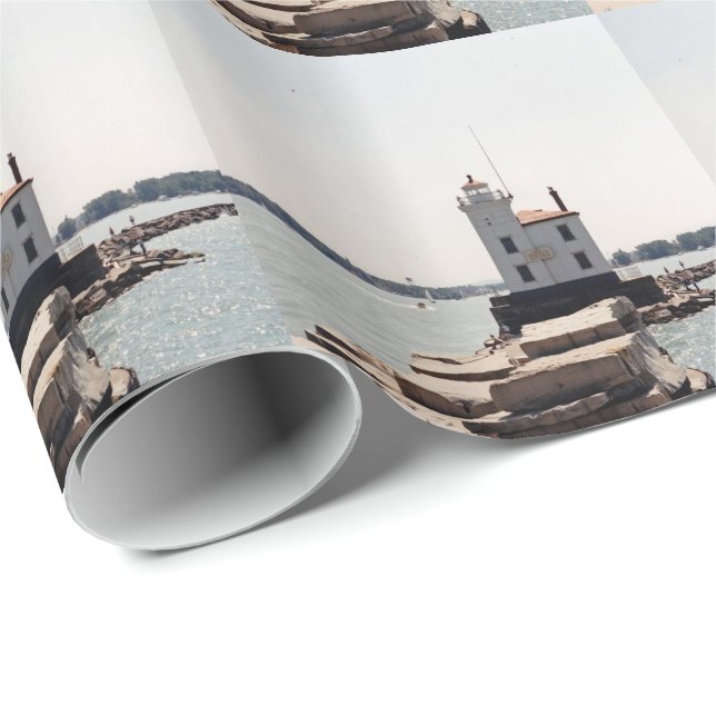 Lake Erie Lighthouse Wrapping Paper (Roll Corner)