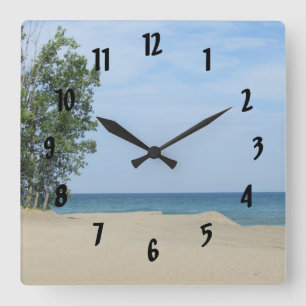 Lake Erie,PA. Square Wall Clock