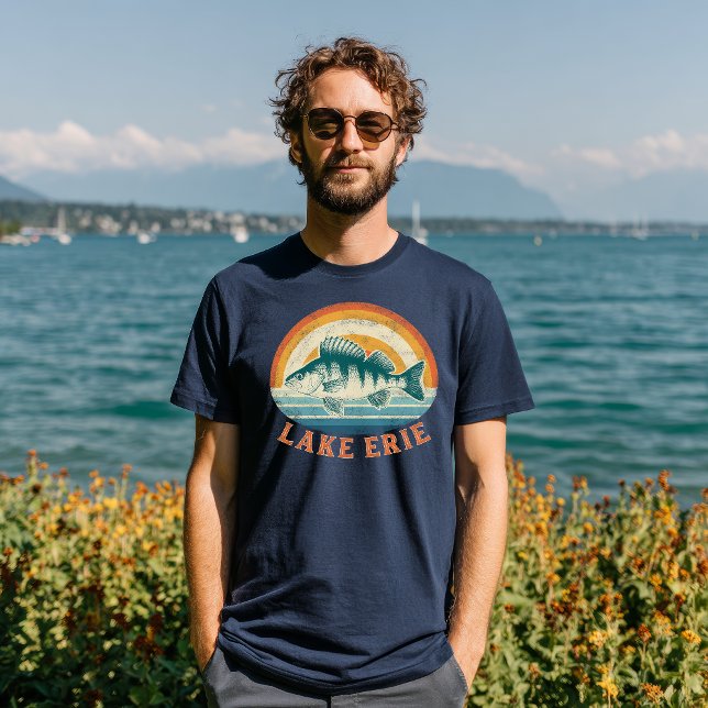 Lake Erie Perch Fishing Sunrise to Sunset T-Shirt (Creator Uploaded)