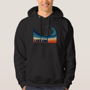 Lake Erie Retro Boating Sailing & Fishing Vacatio Hoodie