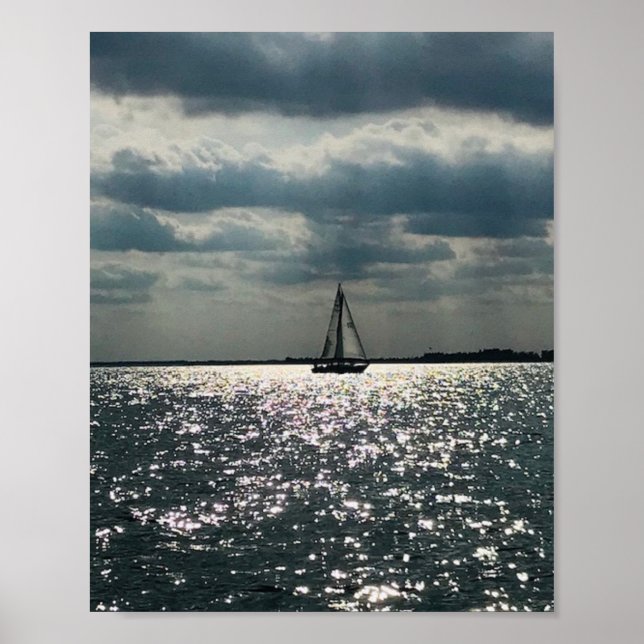 Lake Erie Sailboat Photography  Poster (Front)