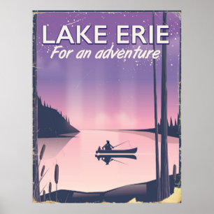 Lake Erie travel poster