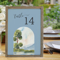 Lake Evergreen Destination Wedding Table Number