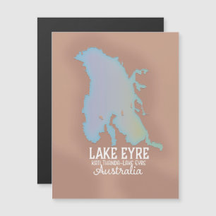 Lake Eyre Australia map poster