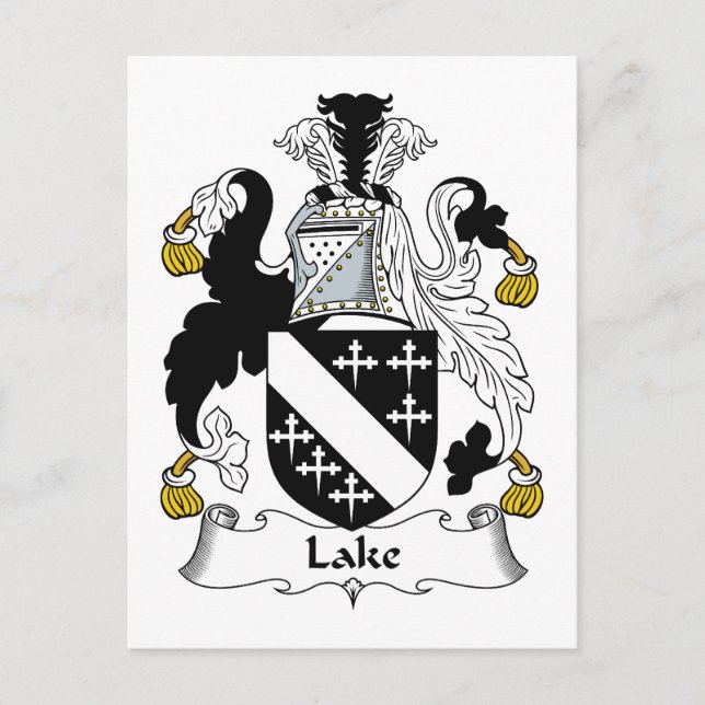 Lake Family Crest Postcard (Front)