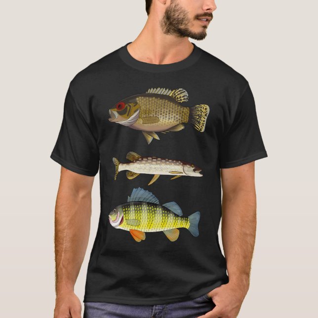 Lake Fish Trio T-Shirt (Front)
