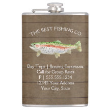 Lake Fishing Business Rainbow Trout Rustic Wood