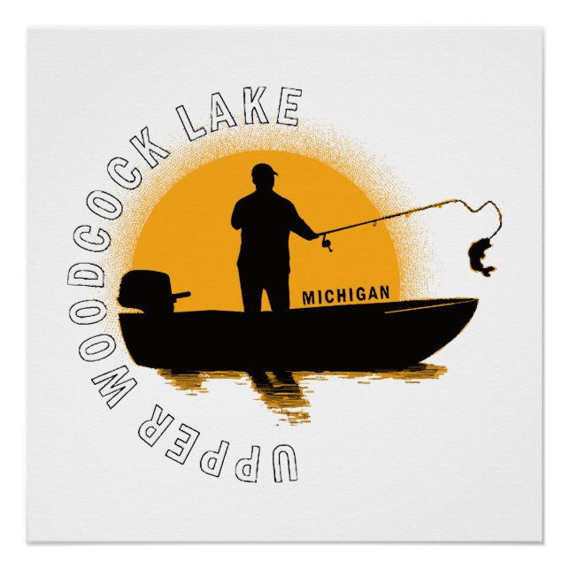  Lake Fishing Michigan Poster (Front)