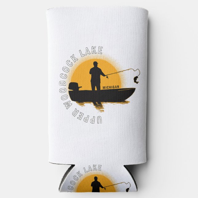  Lake Fishing Michigan Seltzer Can Cooler (Front)