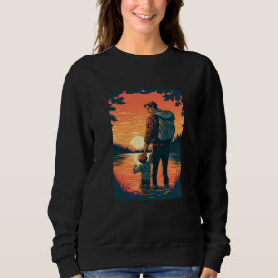 Lake Fishing Trip Father And Child Lake Adventure Sweatshirt