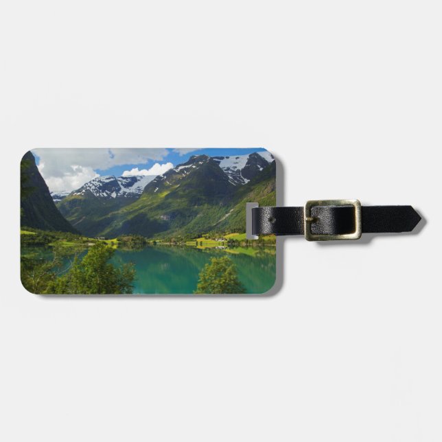 Lake Floen scenic, Norway Luggage Tag (Front Horizontal)