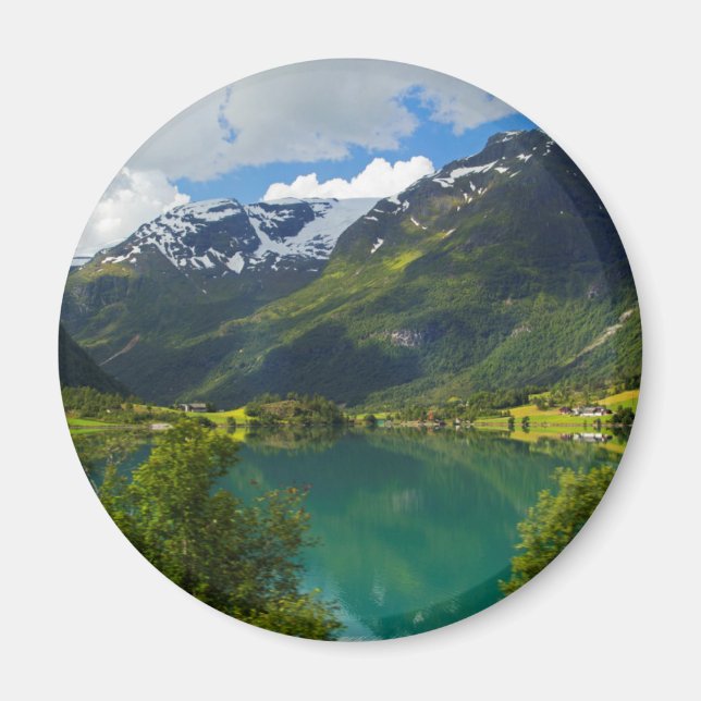 Lake Floen scenic, Norway Magnet (Front)