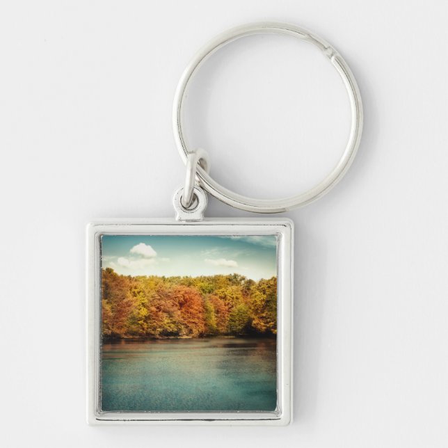 Lake Forest Trees Water Safar Key Chain (Front)