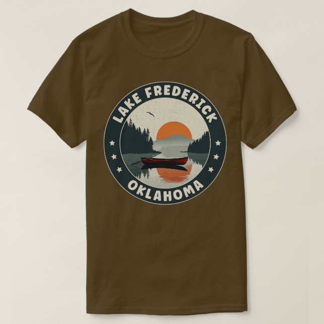 Lake Frederick Oklahoma Sunset T-Shirt (Design Front)