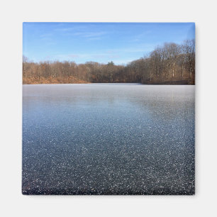 lake frozen like stars magnet