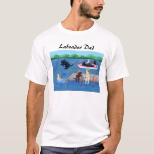 Lake Fun Labradors Painting T-Shirt