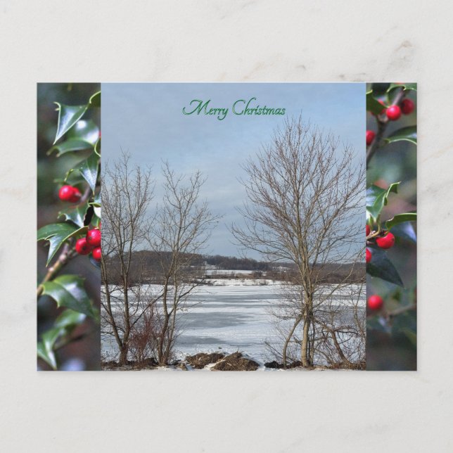Lake Galena Winter Christmas Postcard (Front)