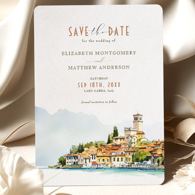 Lake Garda Italy Destination Save the Date Invitation (Creator Uploaded)
