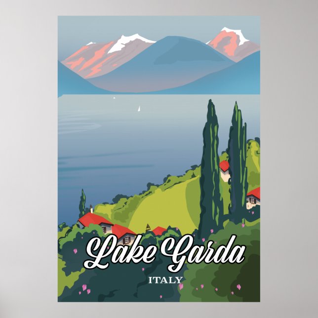 Lake Garda Italy Travel poster (Front)