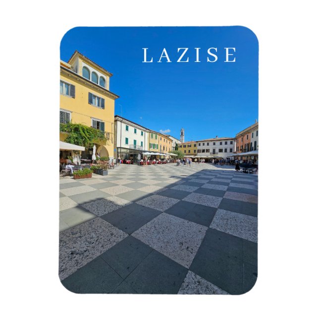 Lake Garda Lazise square view fridge magnet (Vertical)