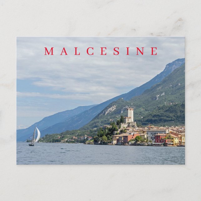 Lake Garda Malcesine view postcard (Front)