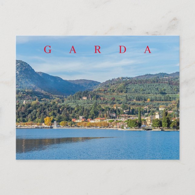 Lake Garda panoramic view of Garda postcard (Front)