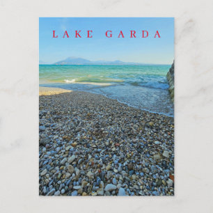 Lake Garda shoreline view postcard