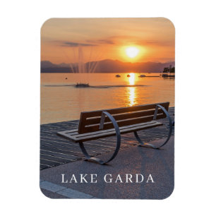 Lake Garda sunset view fridge magnet