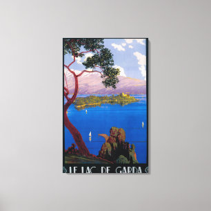Lake Garda Travel Promotional Poster Canvas Print
