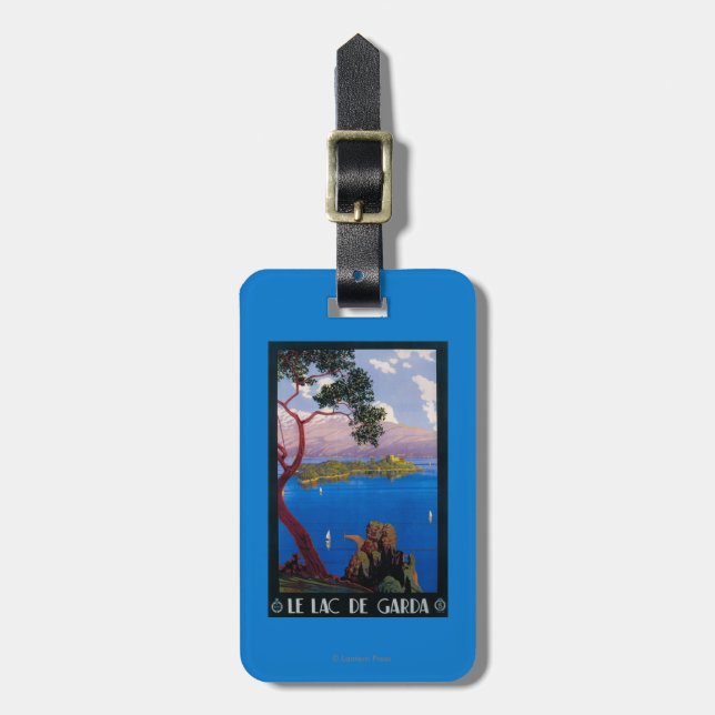 Lake Garda Travel Promotional Poster Luggage Tag (Front Vertical)