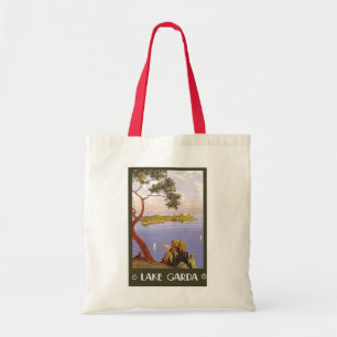 "Lake Garda" Vintage Italian Travel Poster Tote Bag