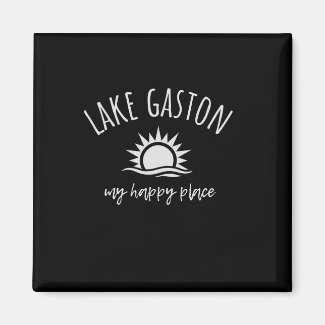 Lake Gaston My Happy Place Boating Fishing Camping Magnet (Front)
