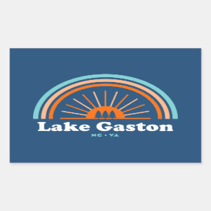 Lake Gaston North Carolina Virginia Rainbow Rectangular Sticker