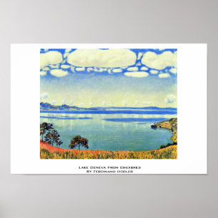 Lake Geneva From Chexbres By Ferdinand Hodler Poster