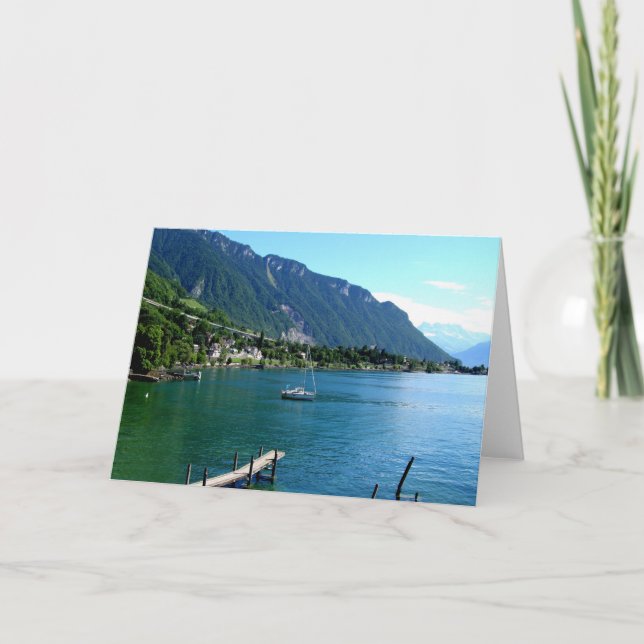 Lake Geneva in summer Holiday Card (Front)