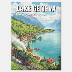 Lake Geneva Switzerland Travel  Magnet