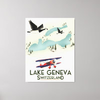 lake geneva switzerland Travel poster