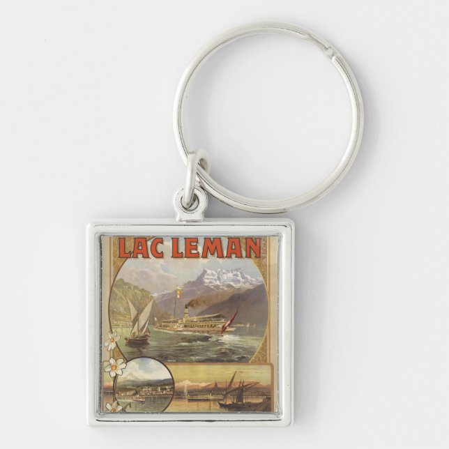 Lake Geneva Travel Key Ring (Front)