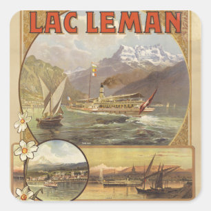 Lake Geneva Travel Square Sticker