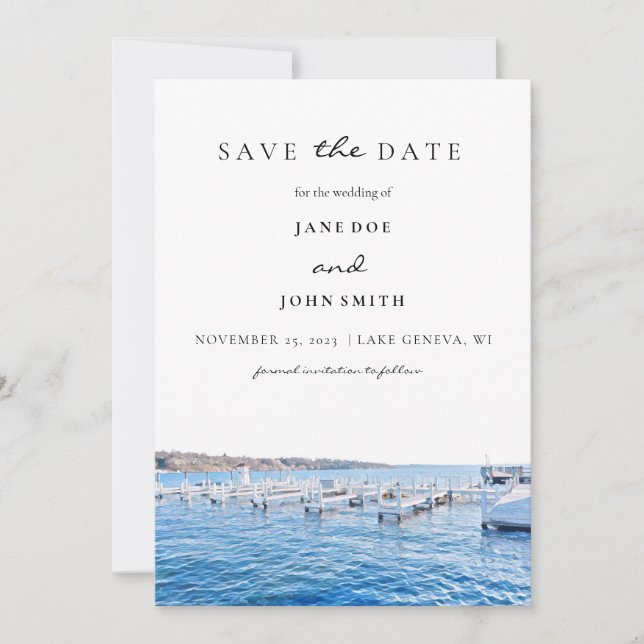 Lake Geneva Wisconsin Save The Date (Front)