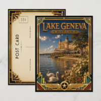 Lake Geneva Wisconsin Vintage Art Deco Golden Age