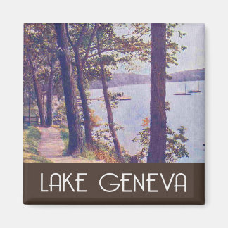 Lake Geneva, Wisconsin vintage scene Magnet