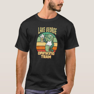 Lake George Drinking Team Funny Fish Beer Fishing T-Shirt