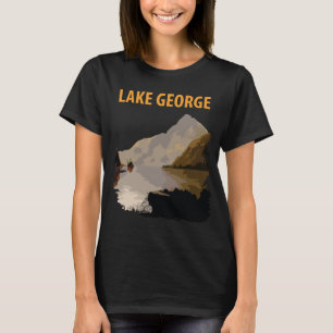 Lake George Mountain Lake Retro Travel T-Shirt
