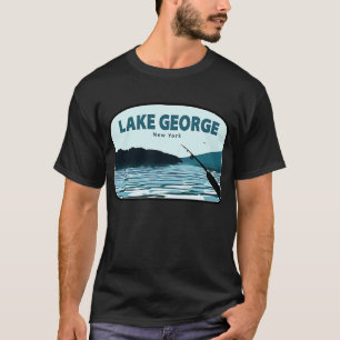 Lake George New York Fishing Rod T-Shirt