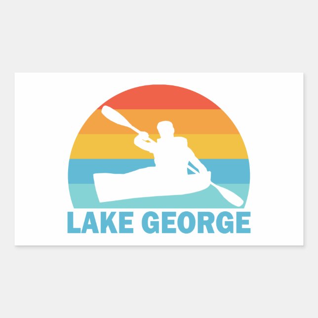 Lake George New York Kayak Rectangular Sticker (Front)