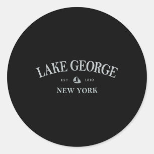 Lake George New York _ Lake George Ny Sailboat  Classic Round Sticker